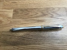 nice looking pretty much unused large cross fountain pen in chrome BMW gift
