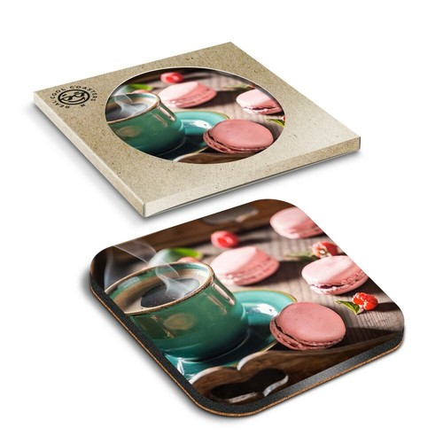 Boxed square coasters - boxed,
