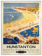 Vintage Hunstanton British Railways Art Print Railway Travel Poster A1/A2/A3/A4