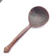 Primitive Carved Wooden Spoon painted C 19th Century Ladle Treen Toddy