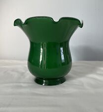 Vintage Emerald Green Glass Oil Lamp Shade Lightshade