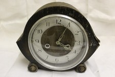 Vintage Smith  wooden mantle clock 24 x 20 x 12cm - 16cm diameter face