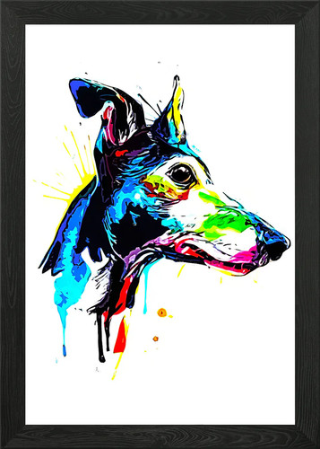 Italian greyhound framed wall - italian,