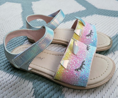 Girls unicorn glitter sandals - glitter,