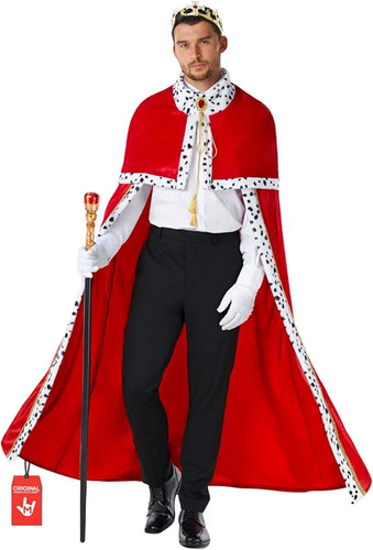 Men red king cape adult - men`s,