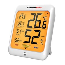  ThermoPro TP53 Hygrometer Digital Indoor Room Lab Greenhouse Thermometer Temper