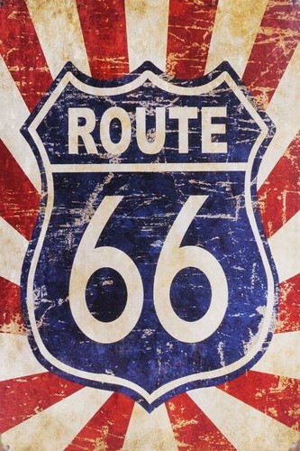 Route red vintage retro - red,