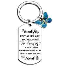 Friendship Butterfly Charm Friend Keychain Gift For Best Friend Bestie Keyring