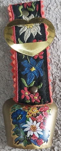 Vintage mini brass cow bell - mini,
