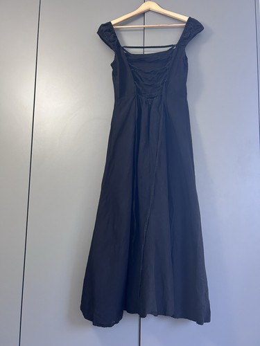 Zara black linen mix dress - zara,