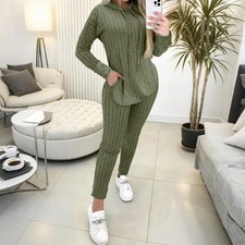 2PCS Women Plus Size Ribbed