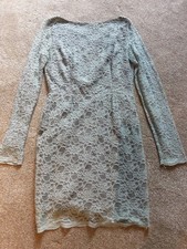 Jones and Jones Aqua Lace Fitted Dress. Lined. Size 10