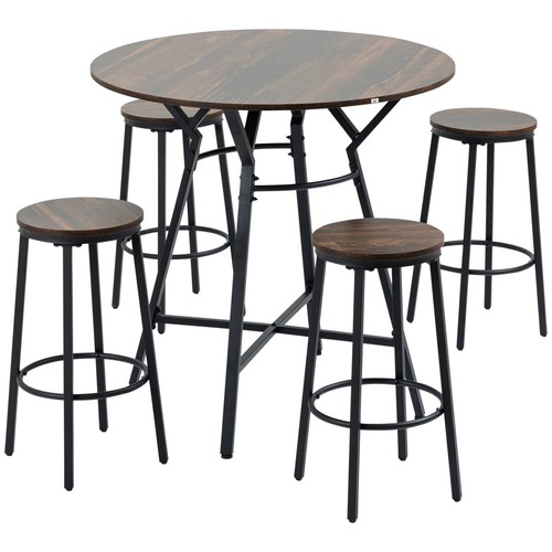 Piece bar table and chairs - table,
