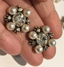 4x ANTIQUE GOLD PEARL FANCY