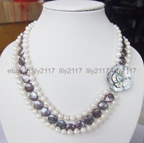 3row natural 8mm - white, black