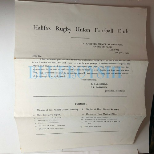 1953 halifax rugby - halifax,