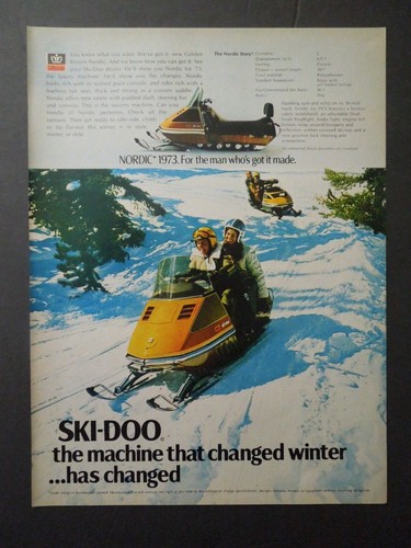 1973 nordic ski doo snow - nordic,