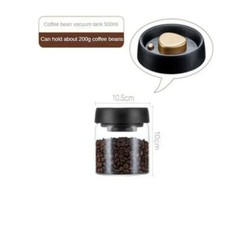 Coffee Beans Vacuum Sealed Tank Glass Moisture-proof Food Storage Container Jar