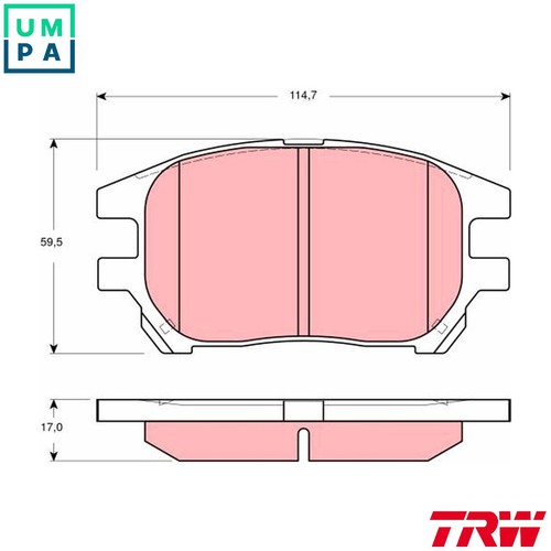Brake pad set disc - brake,