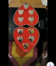 Vintage Variety Club Gold Heart, 10 Pin Badges 1991-2000, in original box