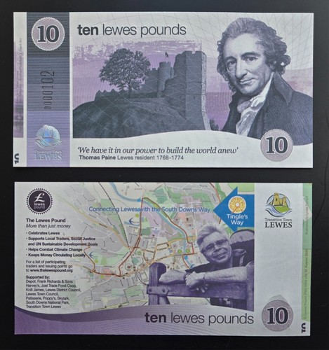Lewes pound unc local - uk,