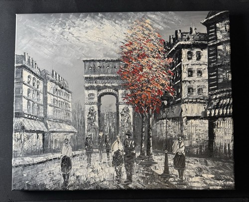 Original oil painting parisian - oil,