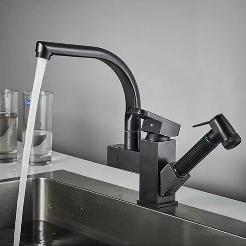 Matt black monobloc - black, kitchen