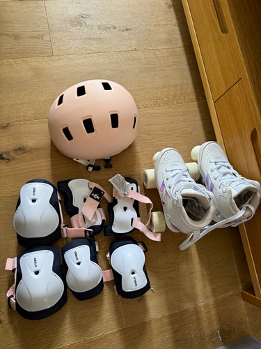 Oxelo girls white pink - girls, roller