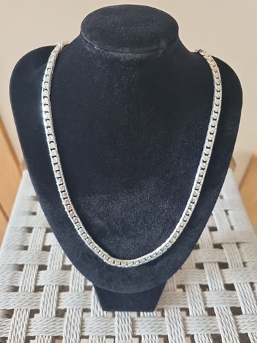 Men silver chain necklace - chain,