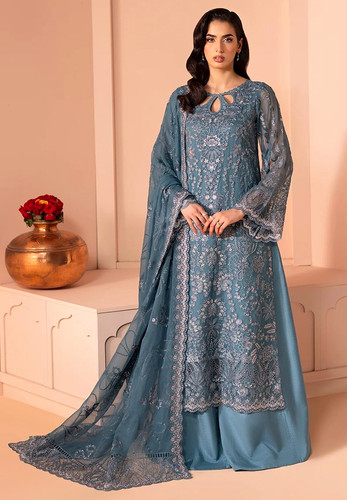 Semi pure chiffon embroidered - pure,