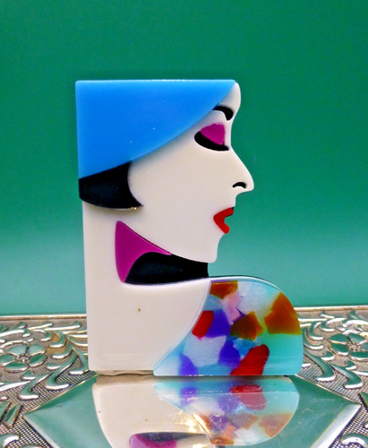 Vintage modern brooch - vintage,