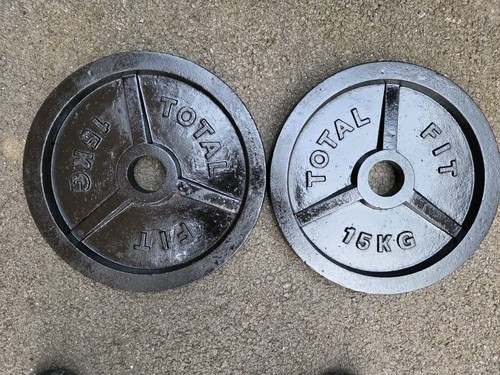Cast iron weight plates 15kg - iron,