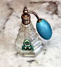 Vintage Empty Eau De Cologne Bottle Blue & Gold  Double 4711 Spray lid.