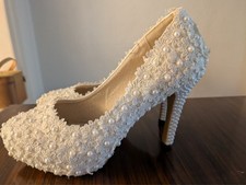 ladies bling white bridal