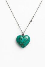 Persian Neyshabur Turquoise Stone Silver Necklace