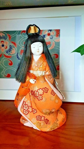 Vintage japanese kimekomi doll - kimekomi,