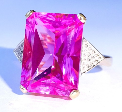 Large 9ct gold emerald cut - large,