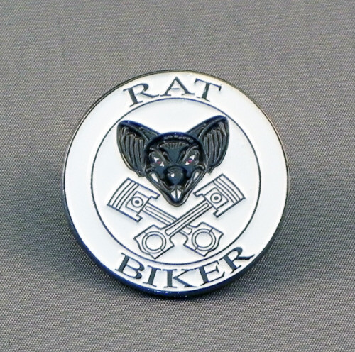 Rat biker enamel pin badge - badge,
