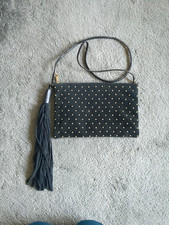Y2K Topshop Real Suede/ Leather  Studded Tessel Cross Body Bag