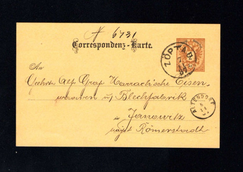 Austria 1887 zöpptau - austria, “zöpptau”