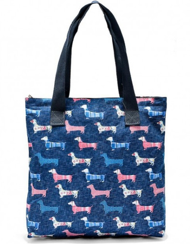 Vinyl zipped shopper - /tote, bag