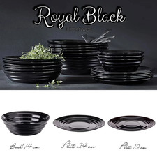 Black Dinnerware Bowl Plates