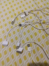 3 Apple & 1 Amazon basics charging cable for old iPhone iPad iPod Touch UNTESTED
