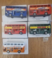 5x Matchbox Superfast No.17 London Bus "FRIUT GUMS" Green & Red Milkybar WHSmith
