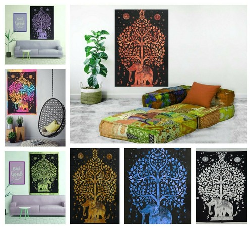 Indian elephant tapestry - indian,