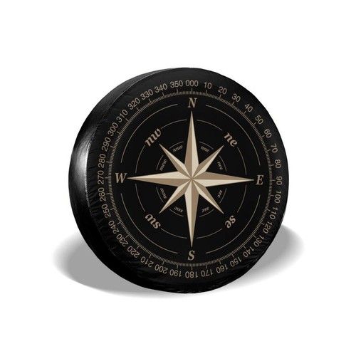 Compass rose black spare tire - rose,