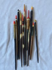 Vintage Quill River Stick Fishing Match Floats 11 In Total
