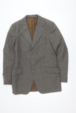 Johnsons of Cambridge Men’s Grey Wool Tweed Blazer 38 Long Vintage Jacket