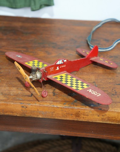 Vintage balsa wood control - wood,