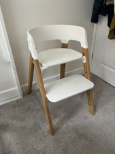 Stokke Steps Chair - toddler and kids chair, white - very good condition 